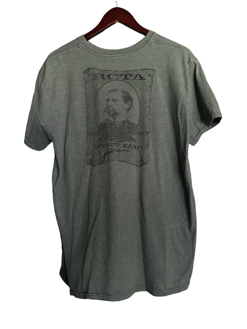 RCTA Fast is fine but accuracy is everything Green Short Sleeve T-shirt Size XL